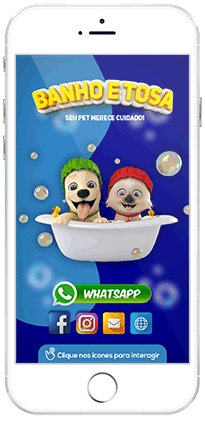 Cartão interativo banho e tosa