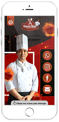 cartão interativo chef